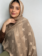 Kenz Devoré Chiffon Scarf