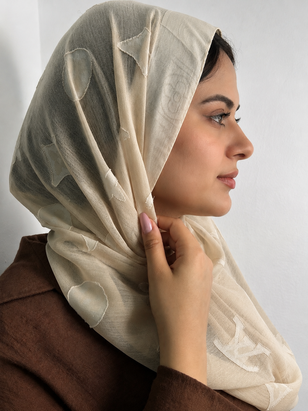 Kenz Devoré Chiffon Scarf