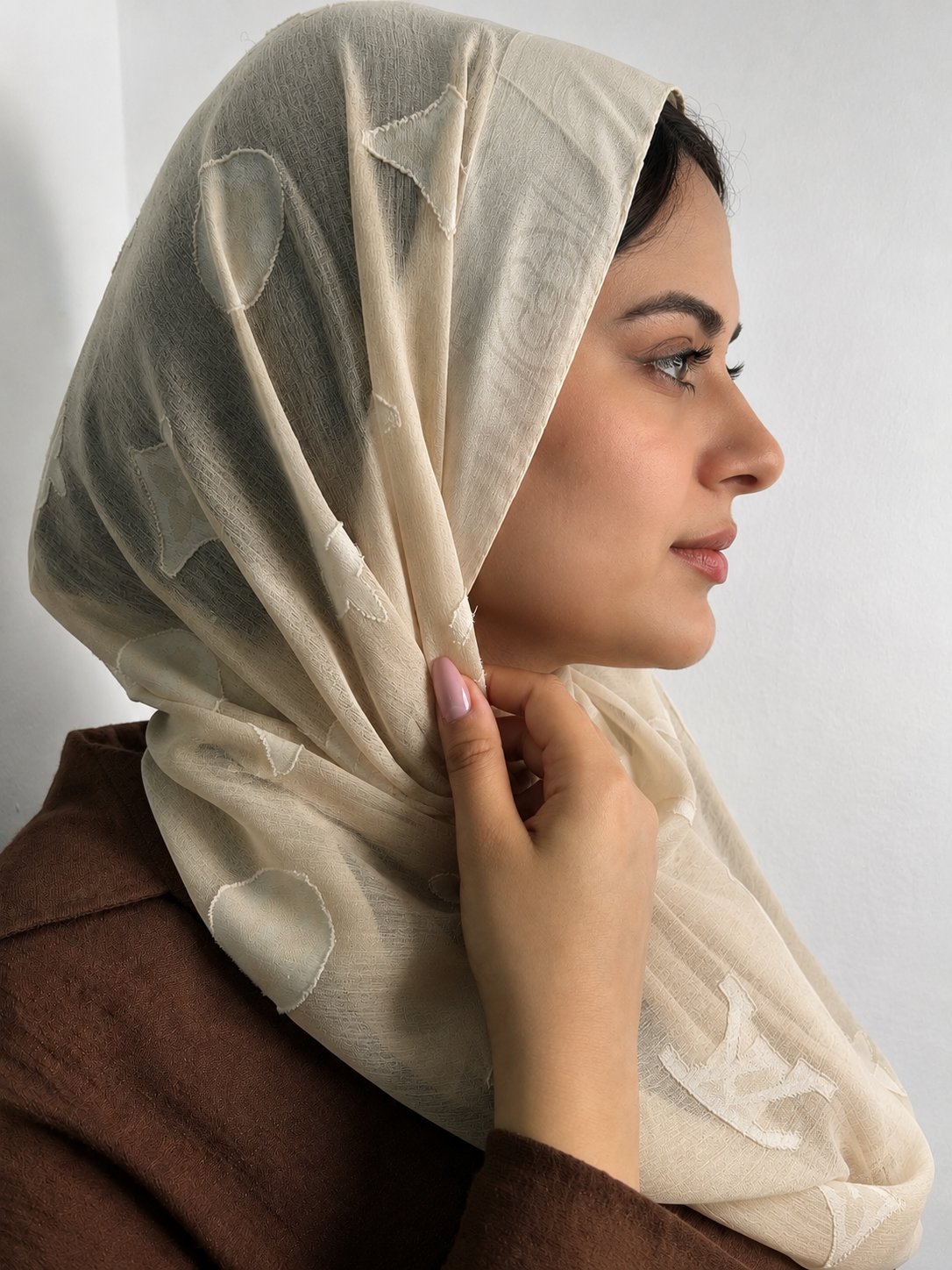 Kenz Devoré Chiffon Scarf