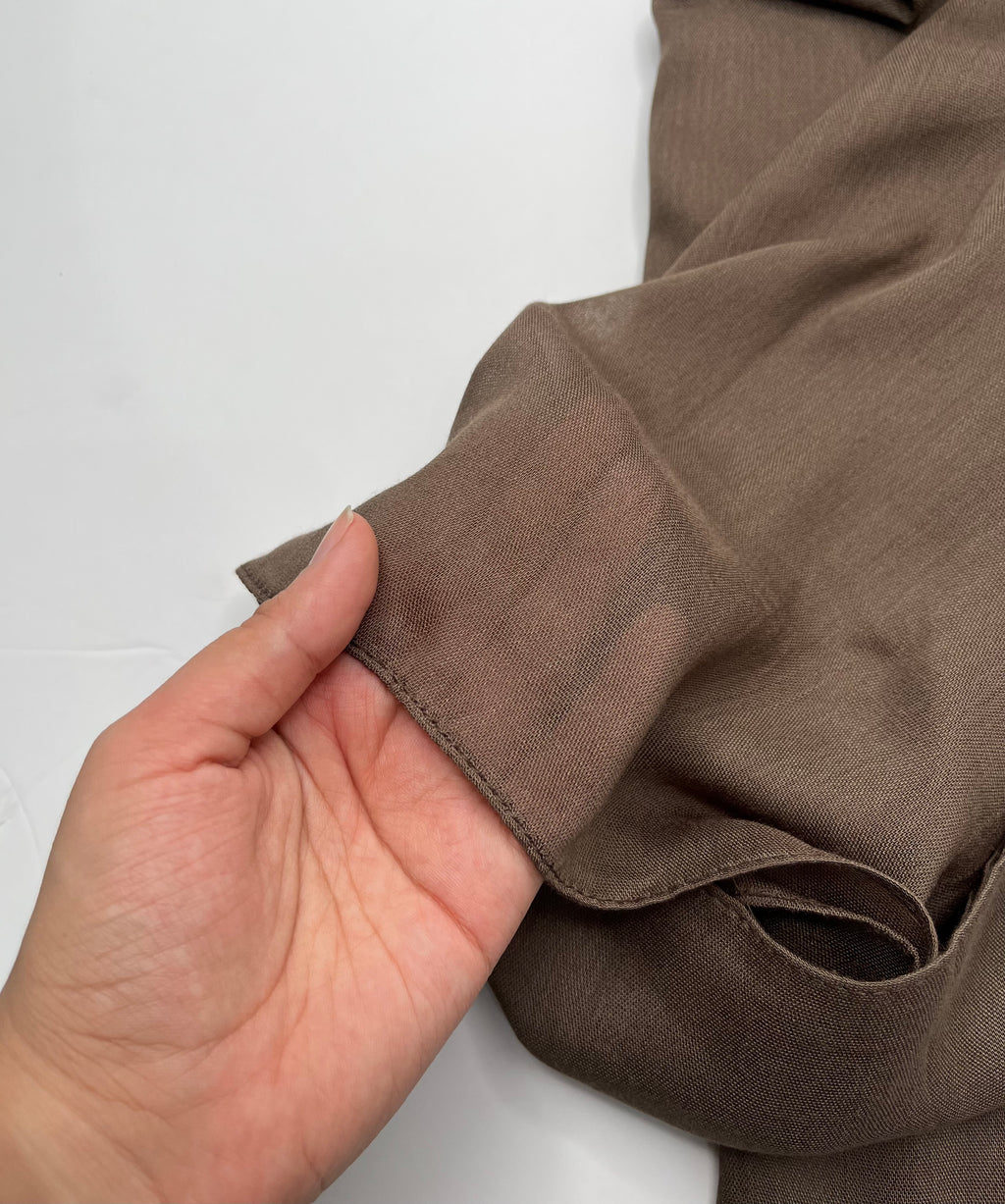 Warm Taupe - Cotton Linen Scarf