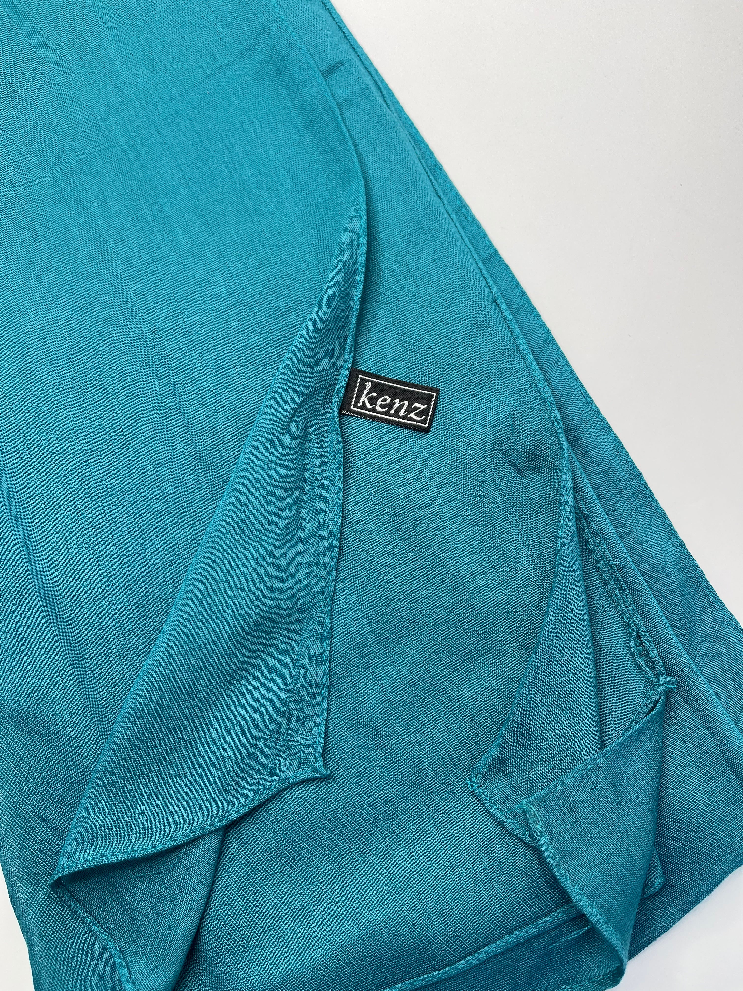Teal Blue - Cotton Linen Scarf