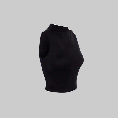 Cotton Bodysuit with Mock Neck
